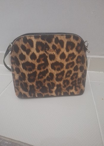 Kahverengi Leopar Desenli Deri Kadın Çanta - Görsel 4