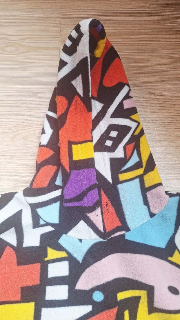 Renkli Desenli Kapüşonlu Erkek Sweatshirt - Görsel 2