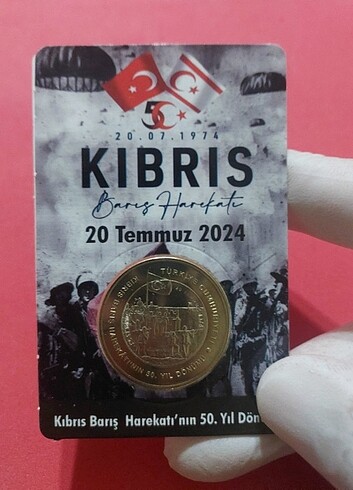 Beden Folderli Kıbrıs Barış Harekatının 50.Yıl Hatıra 5 TL