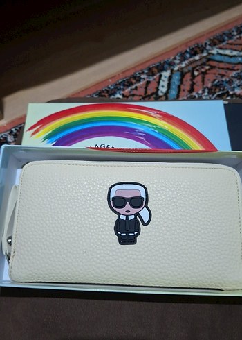 Beyaz Deri Fermuarlı Kadın Cüzdanı - Görsel 2