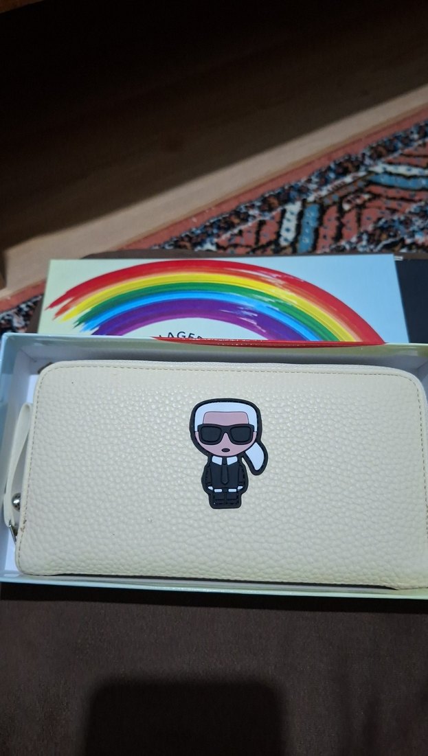 Beyaz Deri Fermuarlı Kadın Cüzdanı - Görsel 2