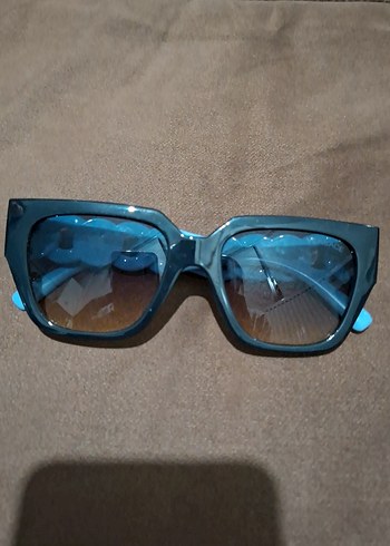 Şeffaf Koyu Mavi Kadın Güneş Gözlüğü - Görsel 2