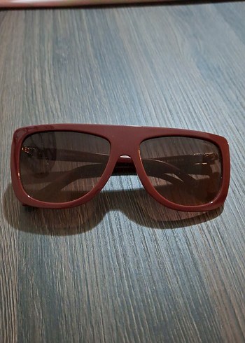 Bordo Minimalist Kadın Güneş Gözlüğü - Görsel 2