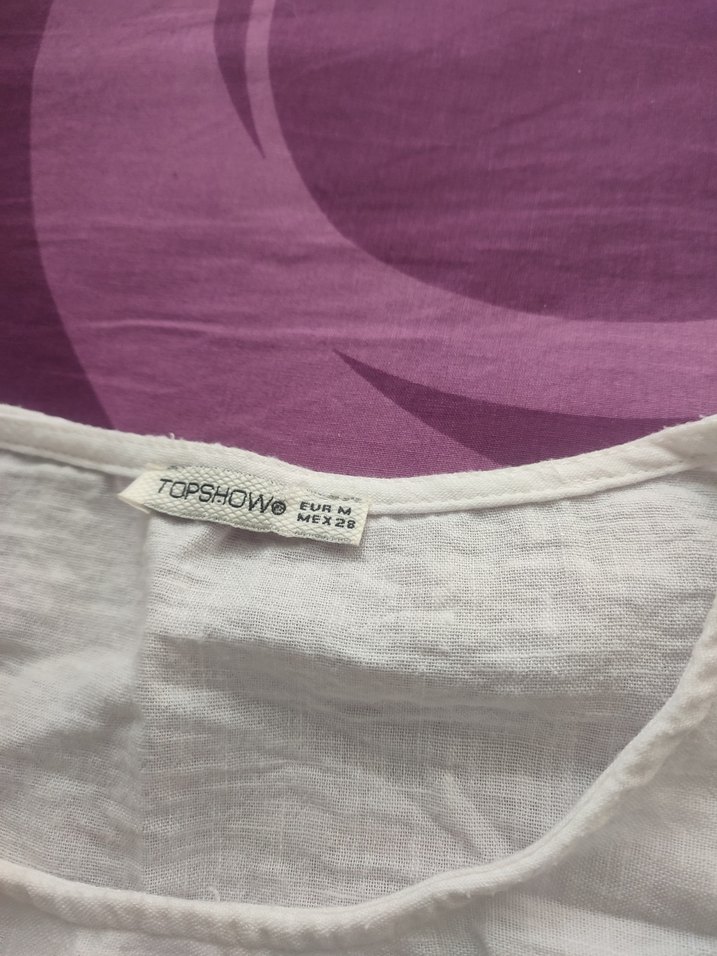 Kız Çocuk Nakışlı Kısa Kollu Pamuklu Bluz - Görsel 2