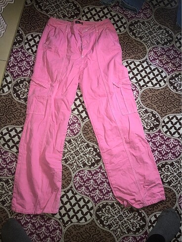 Pembe kargo cep pantolon