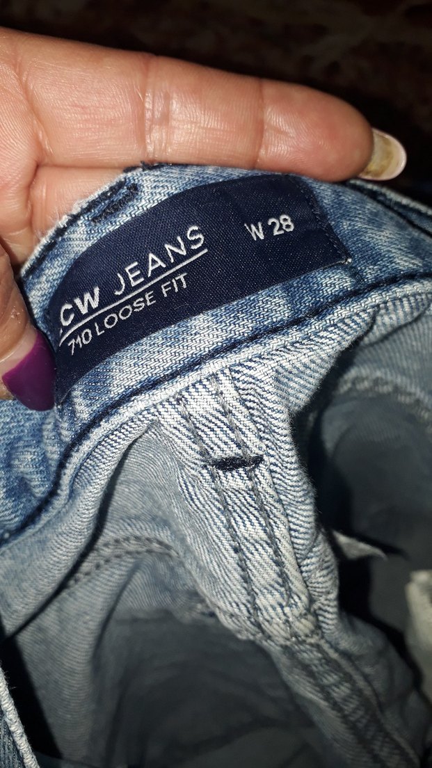 Erkek Mavi Bol Kesim Jean - Görsel 3