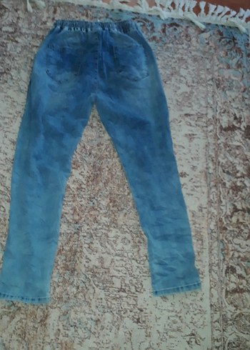 Mavi Beli Bağcıklı Kadın Bardy Denim Pantolon - Görsel 2