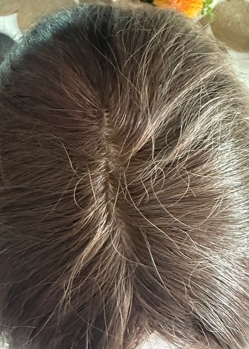 Koyu Bej doğal saçtan yapılmış saç aksesuarı - Görsel 3