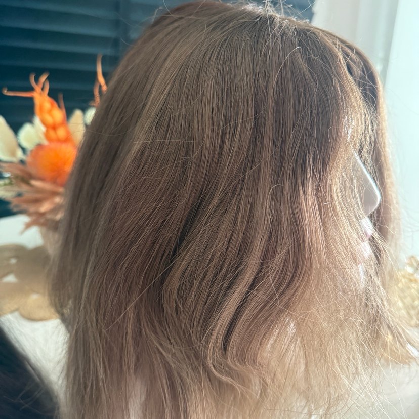 Koyu Bej doğal saçtan yapılmış saç aksesuarı - Görsel 2