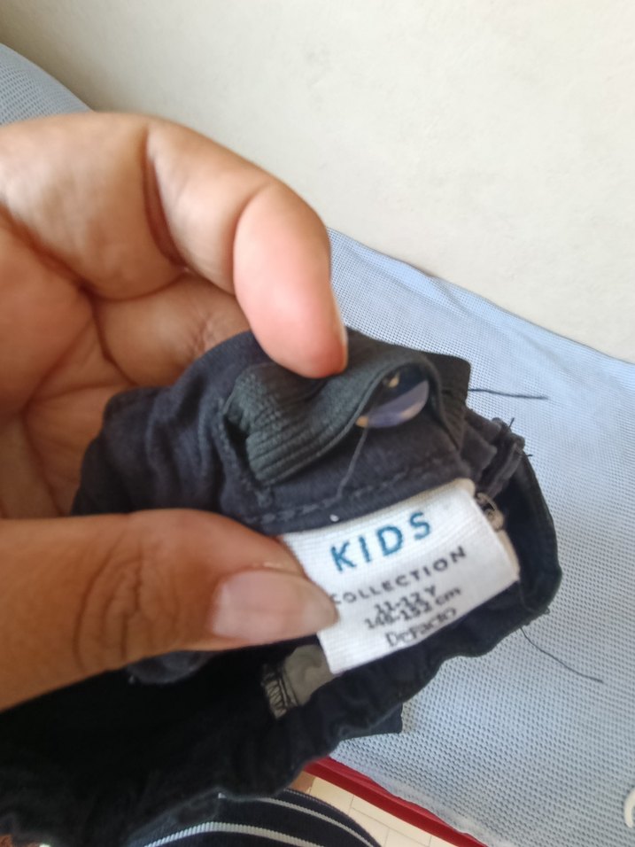 Kemerli Siyah Keten Erkek Çocuk Pantolon - Görsel 2