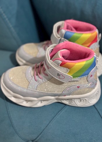 Renkli Pırıltılı Kız Çocuk Spor Ayakkabı - Görsel 5