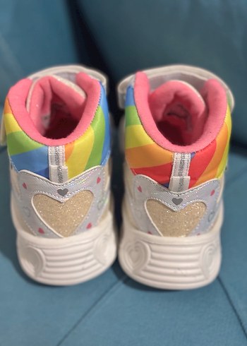 Kız Çocuk Renkli Bağcıklı Spor Ayakkabı - Görsel 5