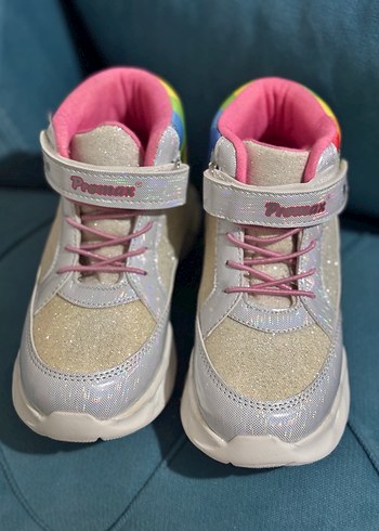 Kız Çocuk Renkli Bağcıklı Spor Ayakkabı - Görsel 4