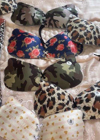 Renkli Kamuflaj Desenli Mini Sütyen - Görsel 2