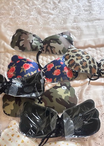 Renkli Kamuflaj Desenli Mini Sütyen - Görsel 3