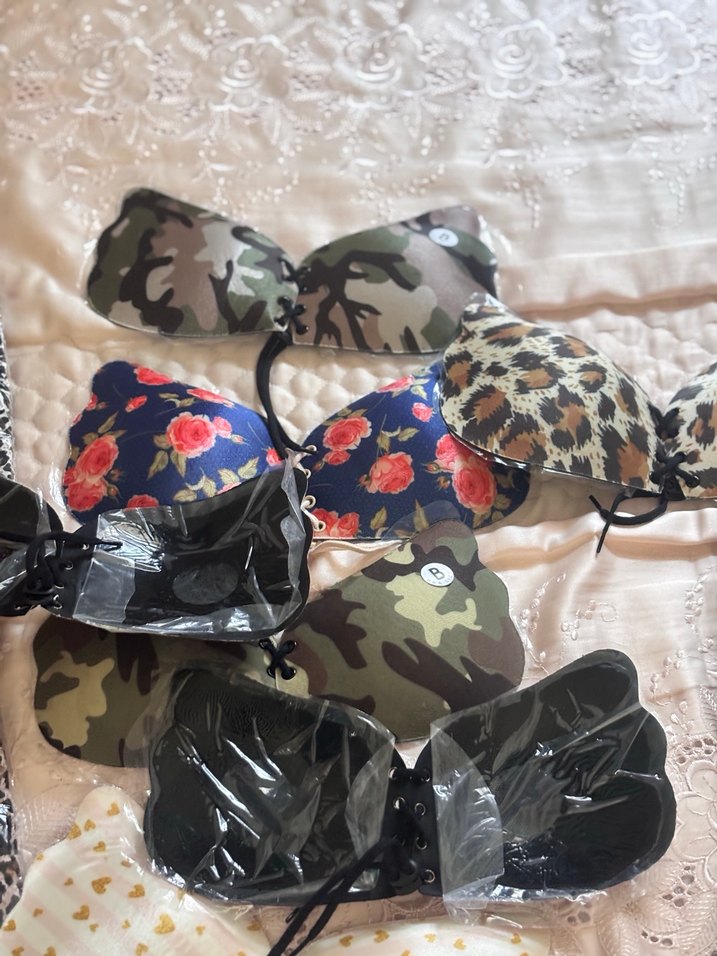 Renkli Kamuflaj Desenli Mini Sütyen - Görsel 3