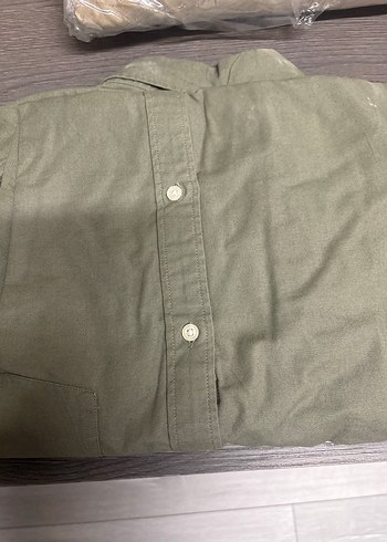 Gri Düğmeli Erkek Keten Gömlek - Görsel 3