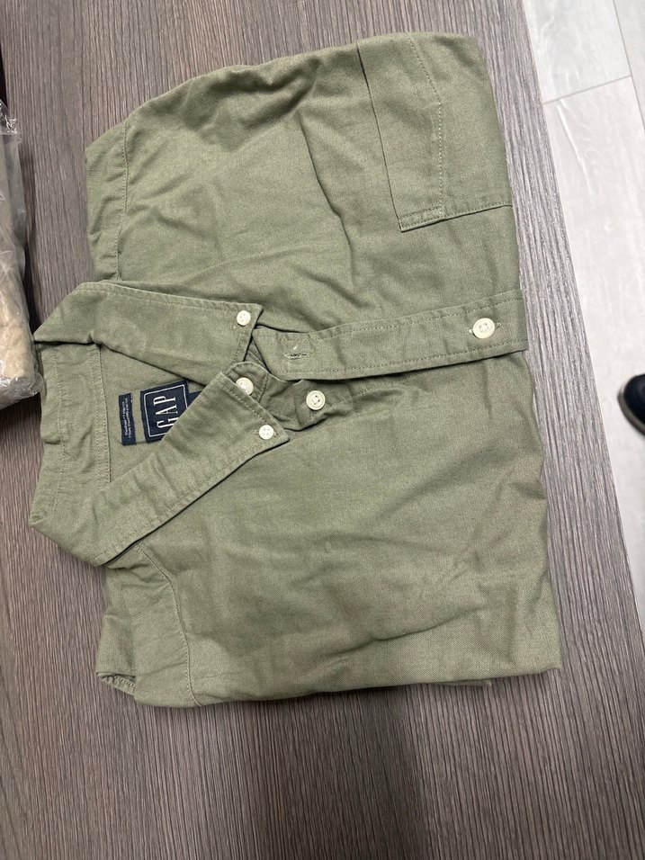 Gri Düğmeli Erkek Keten Gömlek - Görsel 2