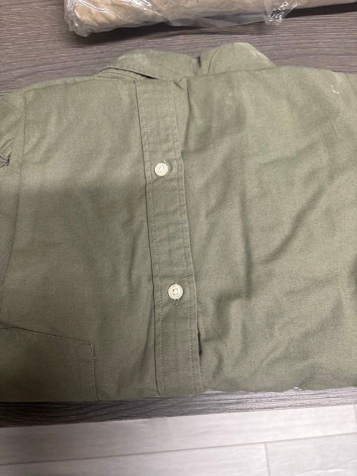 Gri Düğmeli Erkek Keten Gömlek - Görsel 3