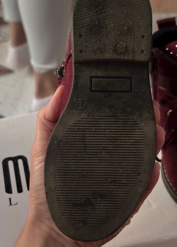Zara Home Bordo Süet Nakışlı Kemerli Kız Botu
