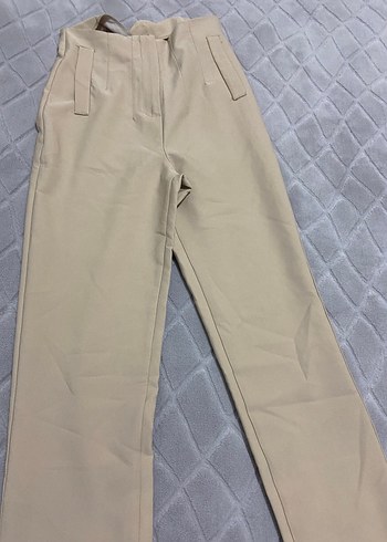 Trendyol & Milla Bej Midi Kumaş Kadın Pantolon