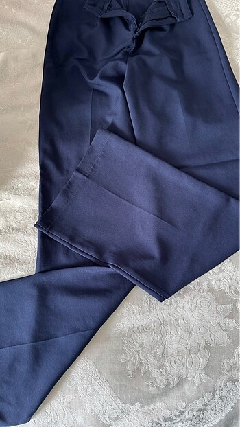 xs Beden lacivert Renk addan lacivert kumaş pantolon palazzo straight pantolon