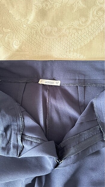 xs Beden addan lacivert kumaş pantolon palazzo straight pantolon