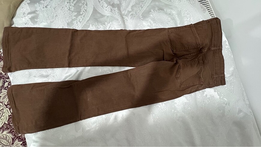 34 Beden kahverengi Renk vintage kahverengi kot pantolon flare