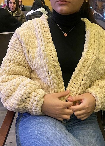 Alize puffy el örgüsü hırka