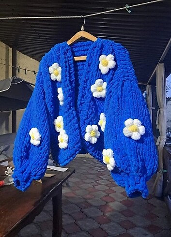 Alize puffy el örgüsü hırka 