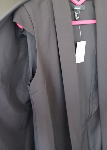 s Beden siyah Renk siyah Kolsuz Midi Blazer yurtdisindan alindi