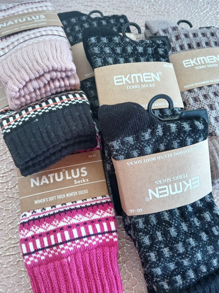 kadin erkek oldukca kalin kislik yunlu corap - Görsel 2