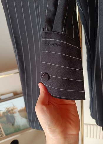 Kadın Siyah Çizgili  Takım - Görsel 3