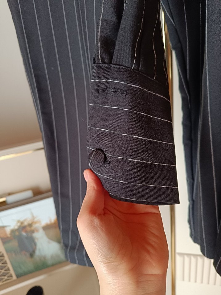 Kadın Siyah Çizgili  Takım - Görsel 3