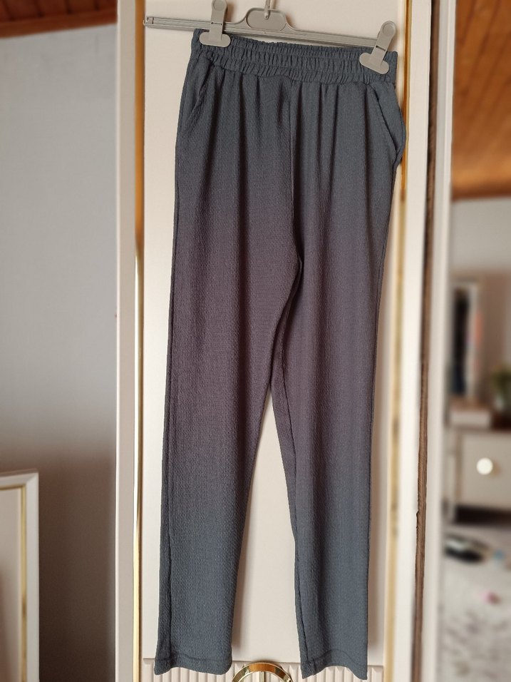 Gri Uzun Kesim Rahat Kadın  takım - Görsel 2