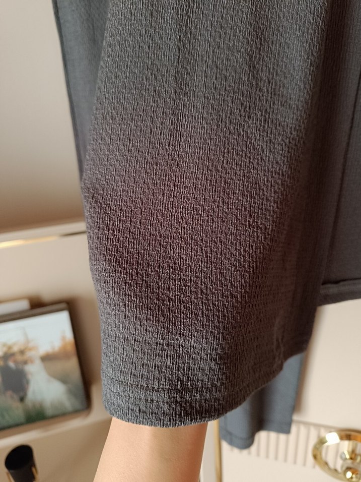 Gri Uzun Kesim Rahat Kadın  takım - Görsel 3