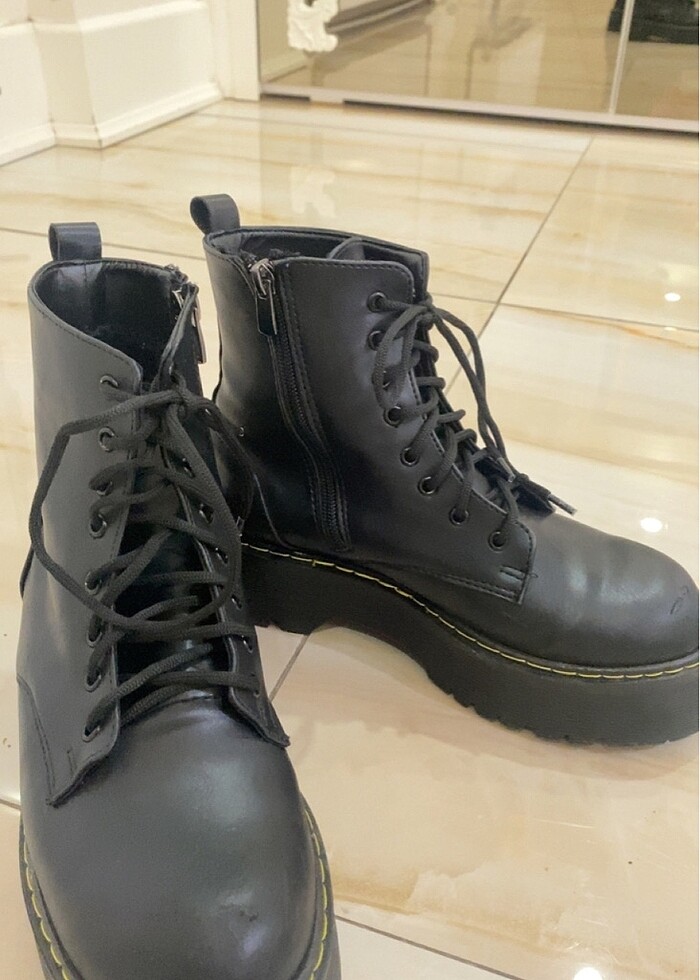 Siyah deri bot - Görsel 3