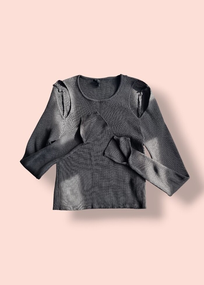 Slim Fit Bisiklet Yaka Triko Kazak  - Görsel 4