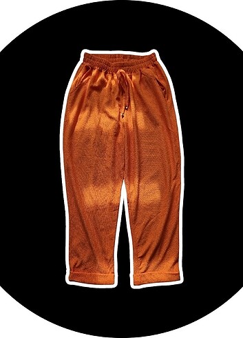 MD Trend Kadın Turuncu Bağlamalı Çift Cepli Paça Katlı Pantolon - Görsel 4