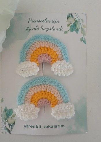 LC Waikiki Bohem Tarzı Renkli Örgü Gökkuşağı Çocuk Toka