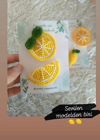 limonlu Çocuk Saç Tokası
