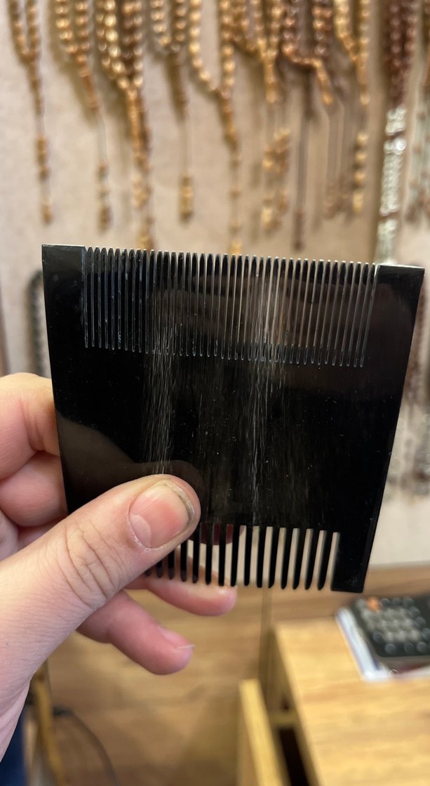 Boynuzdan kemik tarak çift taraf ince ve kalın - Görsel 3