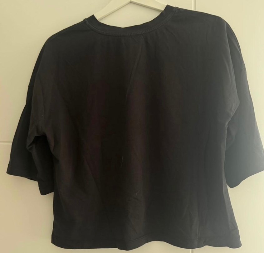 Antrasit yarım kollu Tişört - Görsel 2