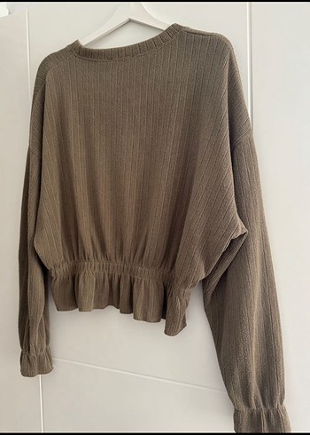 Kadın Bej Triko Uzun Kollu bluz - Görsel 3