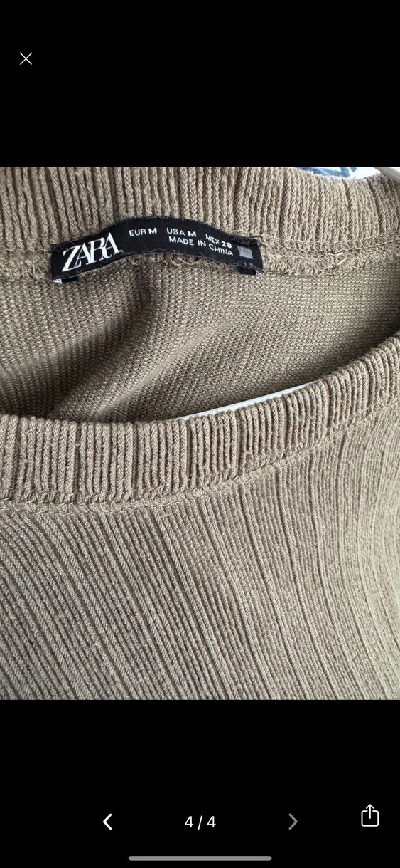 Kadın Bej Triko Uzun Kollu bluz - Görsel 4