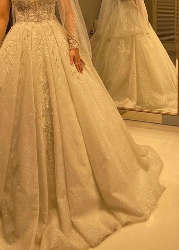 s Beden beyaz Renk NS SPOSA gelinlik A kesim