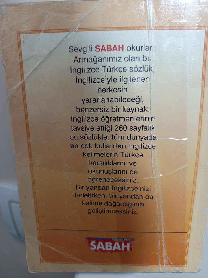İngilizce-Türkçe Sözlük Sabah Yayınları - Görsel 2