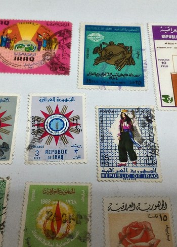 21 Adet Irak Cumhuriyeti Pul Koleksiyonu - Görsel 4