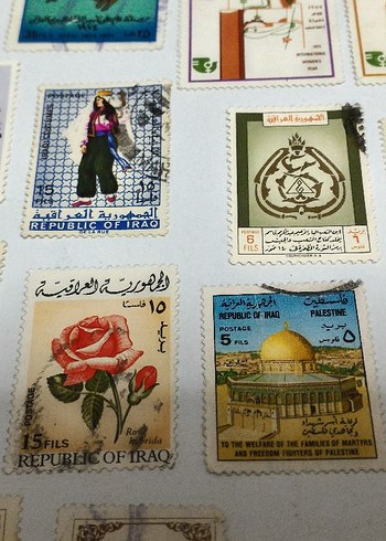 21 Adet Irak Cumhuriyeti Pul Koleksiyonu - Görsel 5