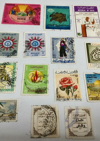 21 Adet Irak Cumhuriyeti Pul Koleksiyonu - Görsel 3